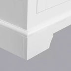Teamson Home Armoire de rangement au sol Shea à deux portes Blanc - Elegant Home Fashions : Meuble de rangement en MDF autoportant