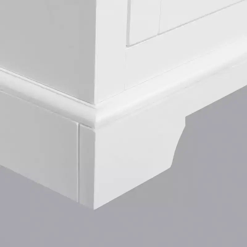 Teamson Home Armoire de rangement au sol Shea à deux portes Blanc - Elegant Home Fashions : Meuble de rangement en MDF autoportant