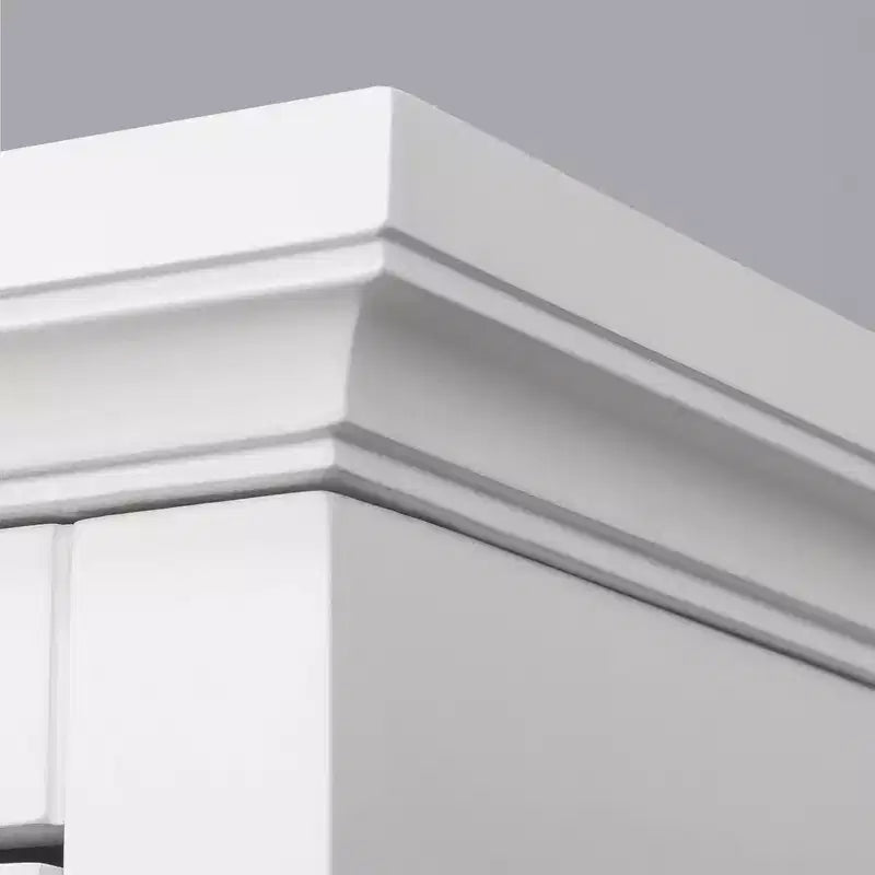Teamson Home Armoire de rangement au sol Shea à deux portes Blanc - Elegant Home Fashions : Meuble de rangement en MDF autoportant