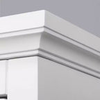 Teamson Home Armoire de rangement au sol Shea à deux portes Blanc - Elegant Home Fashions : Meuble de rangement en MDF autoportant