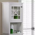 Meuble de rangement de salle de bain de luxe Alaterre Furniture 17 po x 29 po, blanc