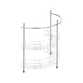 Pedestal Sink Organizer Stainless Steel - Hastings Home: Metal 2-Shelf Bathroom Storage, No Tools Assembly