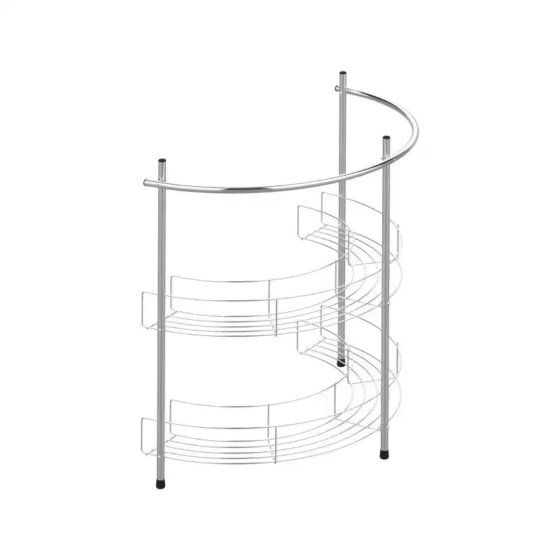Pedestal Sink Organizer Stainless Steel - Hastings Home: Metal 2-Shelf Bathroom Storage, No Tools Assembly