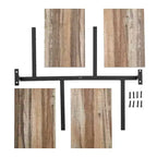 Étagère murale verticale 4 niveaux Sienna Noir/Rustique - Danya B. : Cadre en fer industriel, Surface laminée