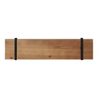 Kate & Laurel All Things Decor, lot de 2 étagères murales en bois Solomon, 68,6 x 21,1 cm, marron/noir : cadre en métal, aucun assemblage requis