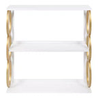Étagère en bois à 3 niveaux blanc 28" x 8" x 31" Ring - Kate & Laurel All Things Decor : Rangement décoratif Mid-Century