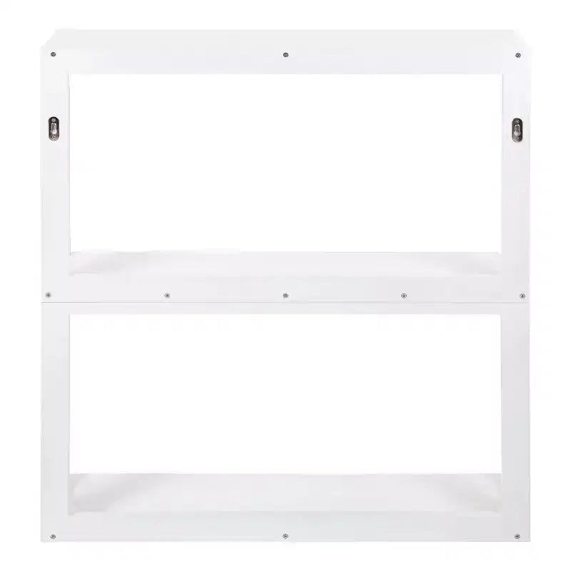 Étagère en bois à 3 niveaux blanc 28" x 8" x 31" Ring - Kate & Laurel All Things Decor : Rangement décoratif Mid-Century