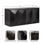 Kate & Laurel All Things Decor Armoire murale deux portes Ranier noire 30 po x 10 po x 14 po
