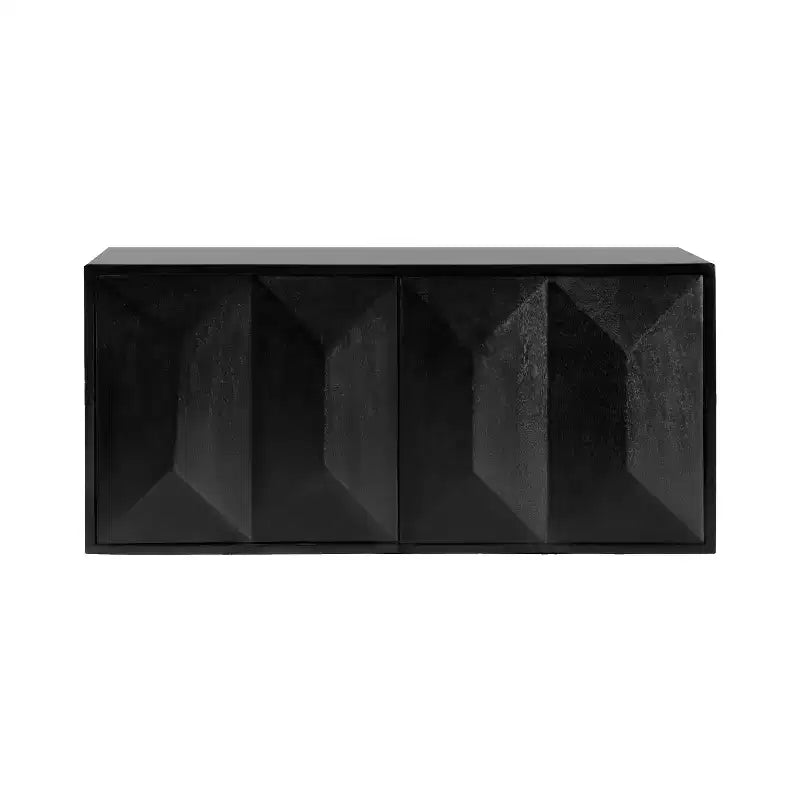 Kate & Laurel All Things Decor Armoire murale deux portes Ranier noire 30 po x 10 po x 14 po