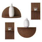 Ensemble de 4 étagères demi-cercles et angles droits American Art Decor