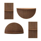 Ensemble de 4 étagères demi-cercles et angles droits American Art Decor