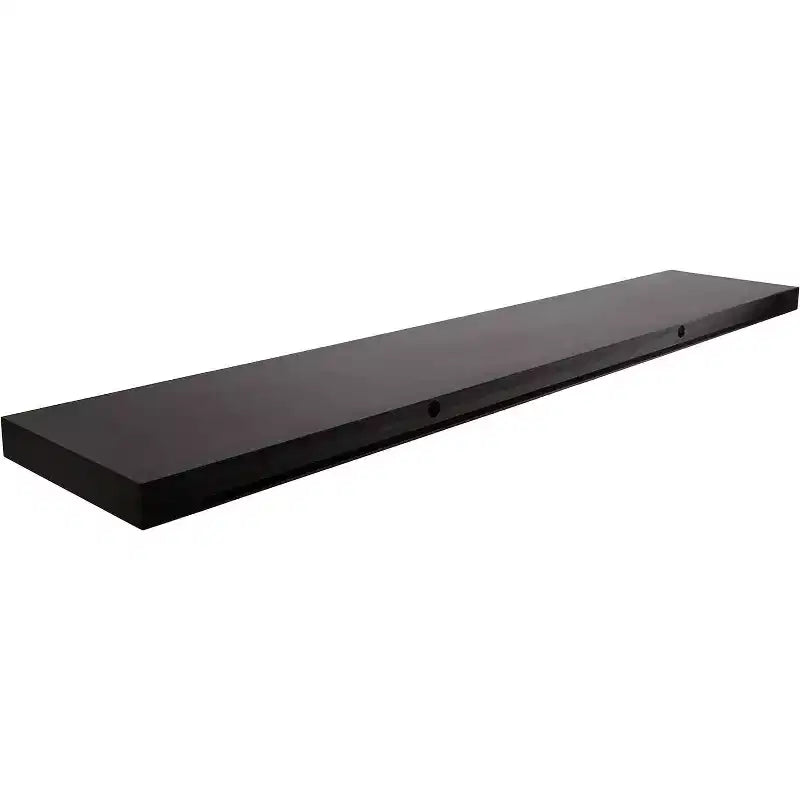 Kiera Grace 47"x9" Aberg Floating Shelf Black: Built-In LED, Touch-Activated, MDF Composite