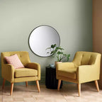 Miroir rond en métal noir 28 po - Room Essentials™