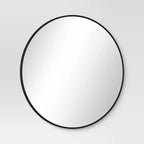 Miroir rond en métal noir 28 po - Room Essentials™