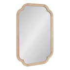 Kate & Laurel All Things Decor 24"X36" Glenby Scallop Wall Mirror Natural