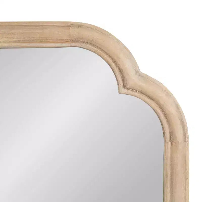 Miroir mural décoratif à bords festonnés « Glenby » de 61 x 91 cm, naturel, de Kate & Laurel