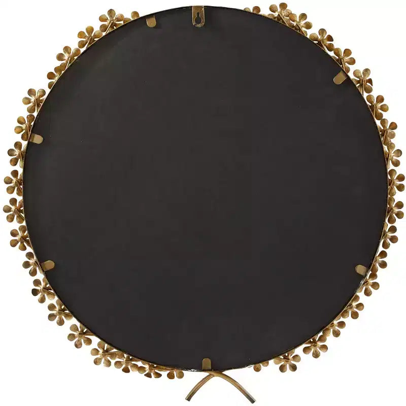 Miroir mural 3D métal floral doré - CosmoLiving by Cosmopolitan : Entrée, style traditionnel, aucun assemblage requis