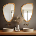 Miroir mural pavé WallBeyond 19,5"x30,5" Noyer brun