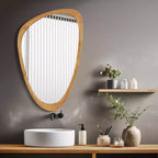 Miroir mural pavé WallBeyond 19,5"x30,5" Noyer brun