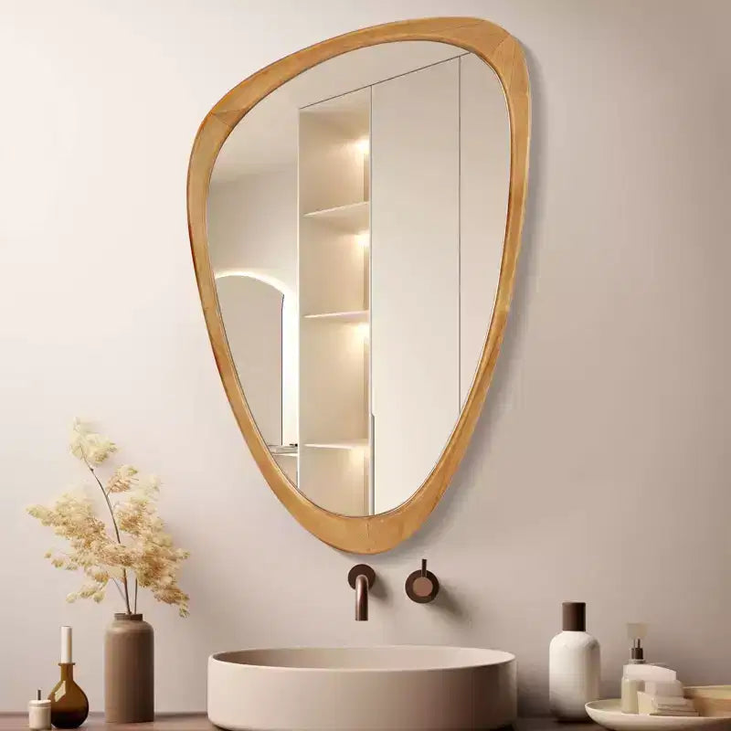 Miroir mural pavé WallBeyond 19,5"x30,5" Noyer brun
