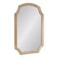 Kate & Laurel All Things Decor 23"x32" Carlow Wood Arched Mirror Natural