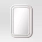 24"x36" Textured Wall Mirror White - Threshold™