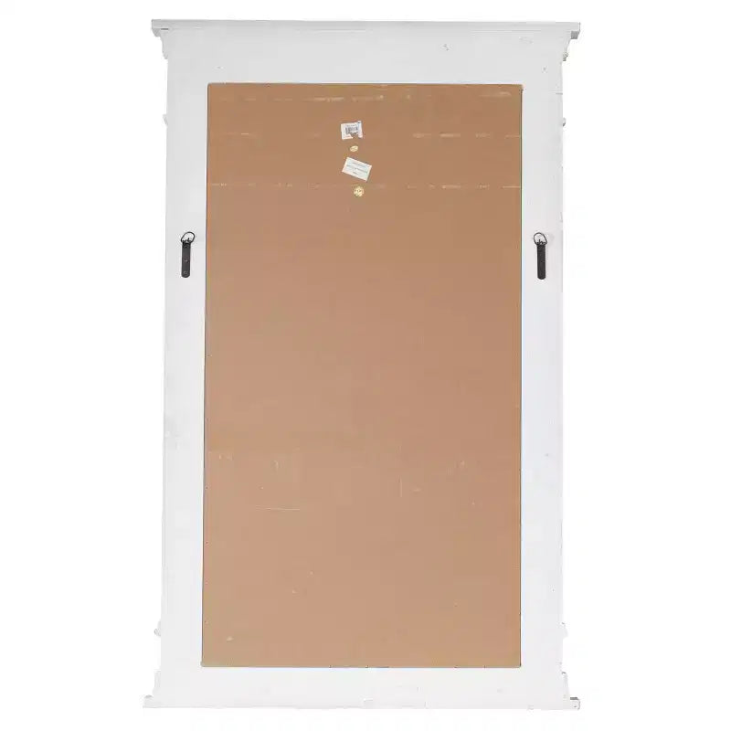 Miroir mural inspiré des carreaux de fenêtre en bois avec haut arqué et crème vieilli - Olivia & May : style vintage, aucun assemblage requis