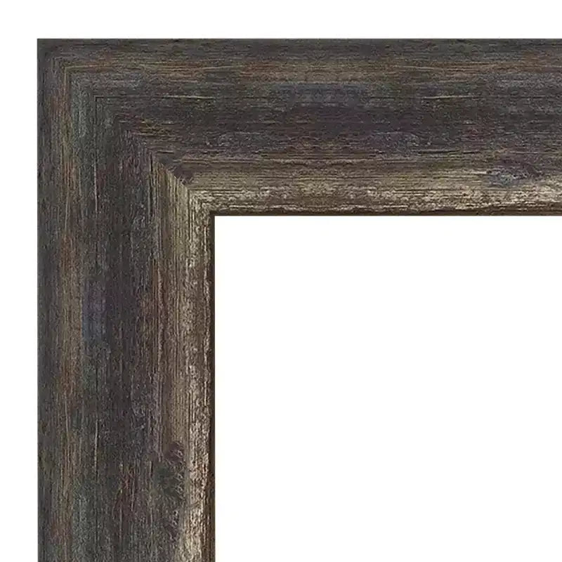 Miroir mural encadré rustique en écorce, 23" x 29", marron - Amanti Art : Verre biseauté moderne, aucun assemblage requis