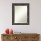 Miroir mural encadré rustique en écorce, 23" x 29", marron - Amanti Art : Verre biseauté moderne, aucun assemblage requis