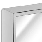 Miroir mural rectangulaire moderne 30" x 36" Spectrum Chrome - Head West : Cadre métallique, fixation incluse