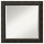 Miroir mural encadré en bois bronze Signore 24" x 24" - Amanti Art : carré biseauté, aucun assemblage, décor traditionnel