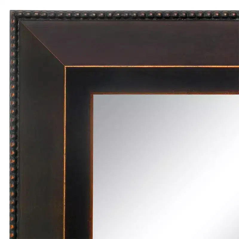 Miroir mural encadré en bois bronze Signore 24" x 24" - Amanti Art : carré biseauté, aucun assemblage, décor traditionnel