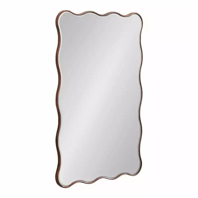 Kate & Laurel All Things Decor 24"X36" Viona Rectangle Scalloped Mirror Bronze
