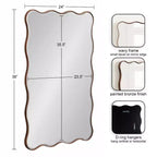 Kate et Laurel Tous Articles de Décoration 24"X36" Miroir Rectangulaire Festonné Viona Bronze