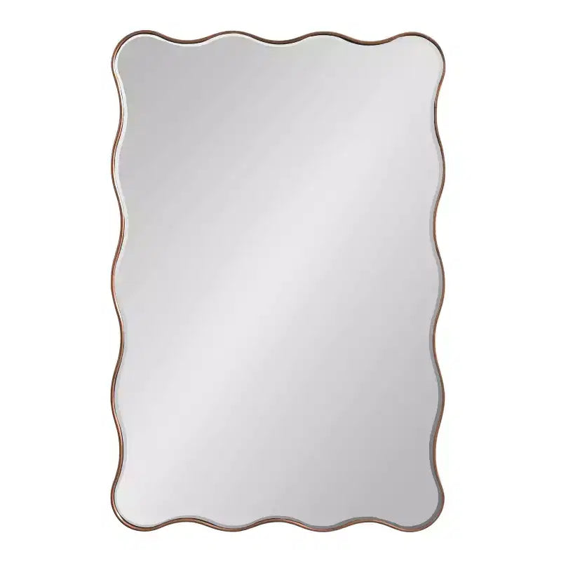 Kate et Laurel Tous Articles de Décoration 24"X36" Miroir Rectangulaire Festonné Viona Bronze