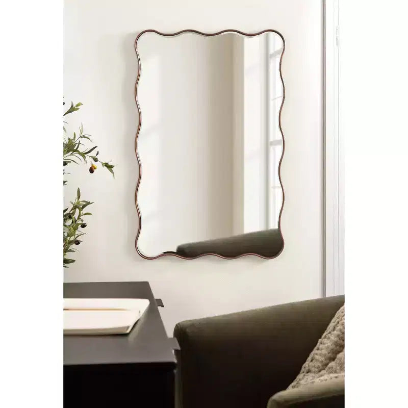 Kate et Laurel Tous Articles de Décoration 24"X36" Miroir Rectangulaire Festonné Viona Bronze