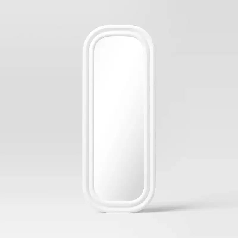 Miroir pleine longueur texturé 25"x65" blanc - Threshold™