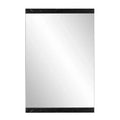 Howard Elliott 35.75"x23.5" Reese Rectangular Wall Mirror with Black Marble Trim