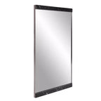 Miroir mural rectangulaire Reese 35,75"x23,5" Howard Elliott avec cadre en marbre noir