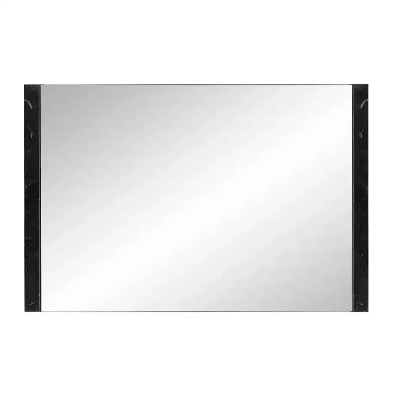 Miroir mural rectangulaire Reese 35,75"x23,5" Howard Elliott avec cadre en marbre noir