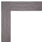 Miroir mural gris Amanti Art 42"x30" avec cadre à fines rayures et sans biseau : Rectangle moderne, matériel de fixation inclus