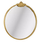 Miroir mural décoratif rond en métal, 58,42 cm x 58,42 cm, laiton antique – Head West : Luxueux, aucun assemblage requis