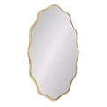 Kate & Laurel All Things Decor 24"x34" Viona Oval Scalloped Mirror Gold