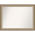 43" x 32" Non-Beveled Elegant Brushed Bronze Wall Mirror - Amanti Art: Polystyrene Frame, Includes Mount Hardware
