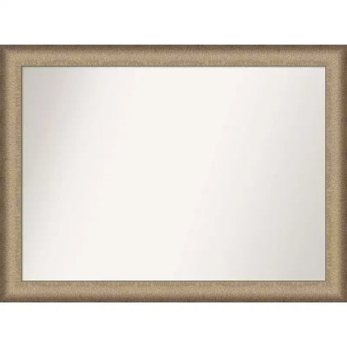 43" x 32" Non-Beveled Elegant Brushed Bronze Wall Mirror - Amanti Art: Polystyrene Frame, Includes Mount Hardware