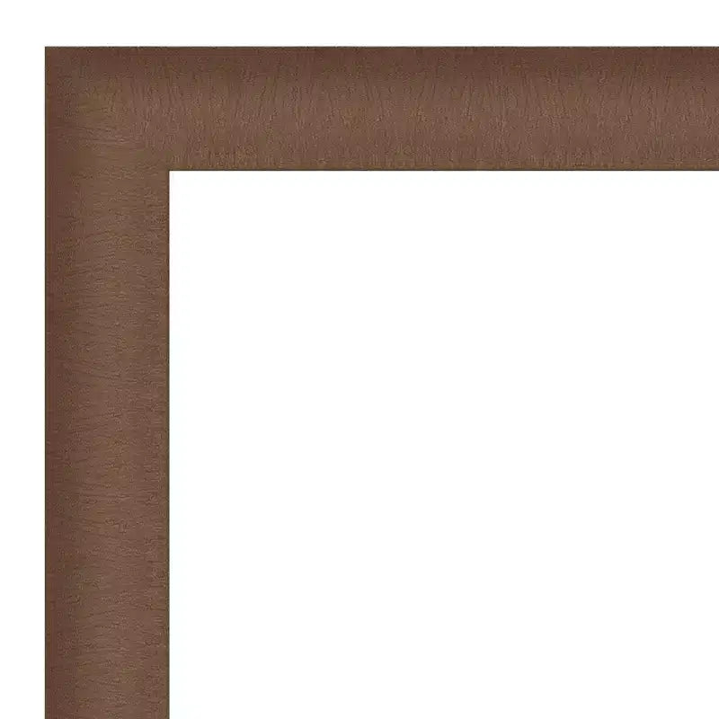 Miroir mural élégant en bronze brossé sans biseau de 43 po x 32 po - Amanti Art : Cadre en polystyrène, quincaillerie de fixation incluse