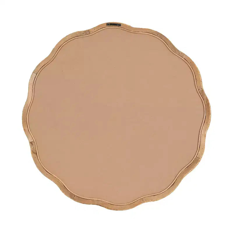 Kate & Laurel All Things Decor Miroir mural encadré Rahfy Scallop 66 cm x 66 cm naturel : style bohème, aucun assemblage requis
