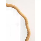 Kate & Laurel All Things Decor Miroir mural encadré Rahfy Scallop 66 cm x 66 cm naturel : style bohème, aucun assemblage requis