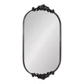 Kate & Laurel All Things Decor 24"x41" Arendahl Capsule Wall Mirror Black