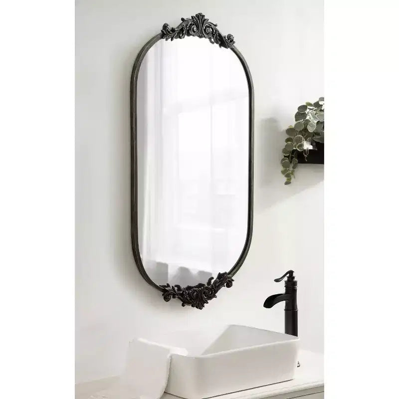 Kate & Laurel All Things Decor Miroir mural Arendahl Capsule 24"x41" Noir